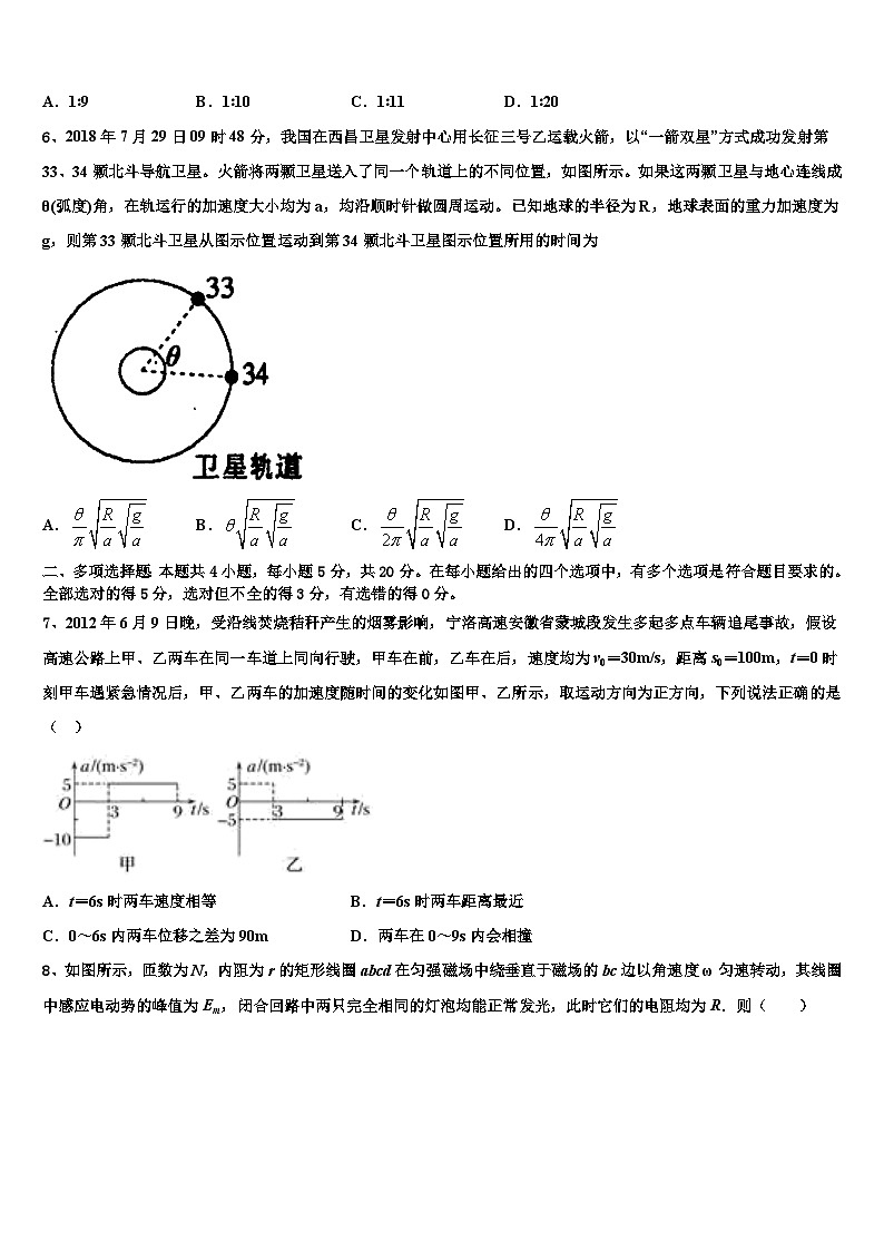 安徽省合肥市巢湖市2026届高三第四次模拟考试物理试卷含解析2第3页