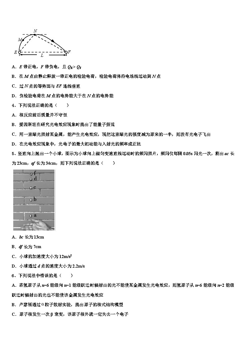 安徽省定远二中2026届高三第六次模拟考试物理试卷含解析第2页