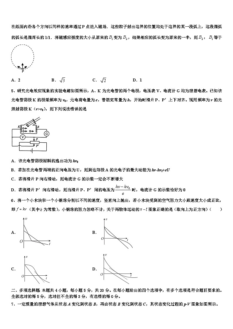 安徽省滁州市南桥区海亮学校2026届高三第二次诊断性检测物理试卷含解析第2页