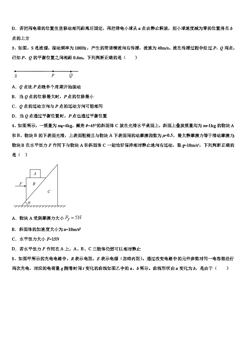安徽省滁州市来安中学2026届高三第二次联考物理试卷含解析第2页