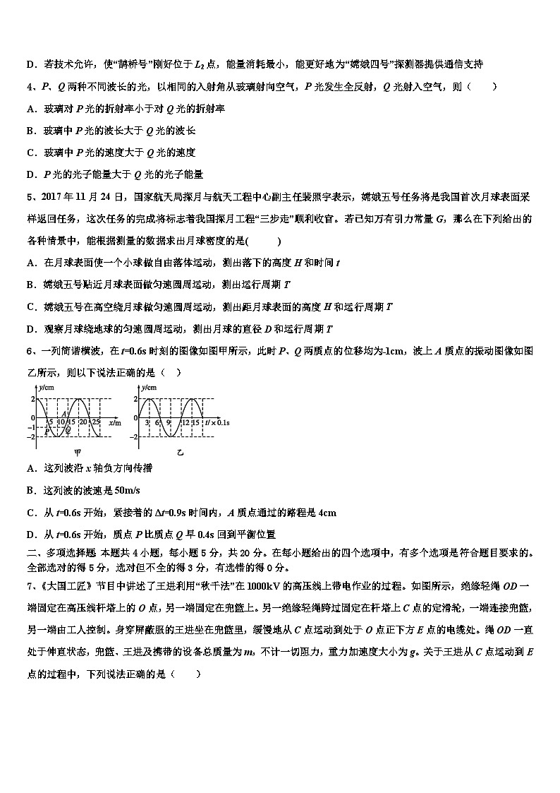 安徽省定远县张桥中学2026届高三第三次模拟考试物理试卷含解析第2页