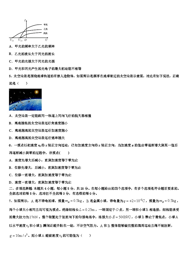 安徽省池州市青阳一中2026届高三第一次调研测试物理试卷含解析第2页