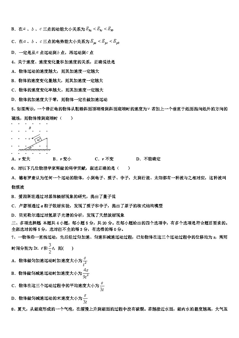 安徽滁州市来安县水口中学2026届高三冲刺模拟物理试卷含解析第2页