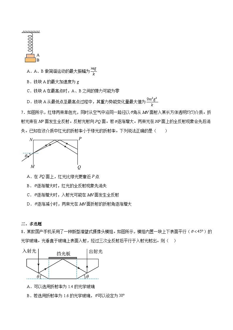 陕西省渭南市部分重点高中2025-2026学年高二下学期3月阶段性检测（一）物理（含解析）第3页