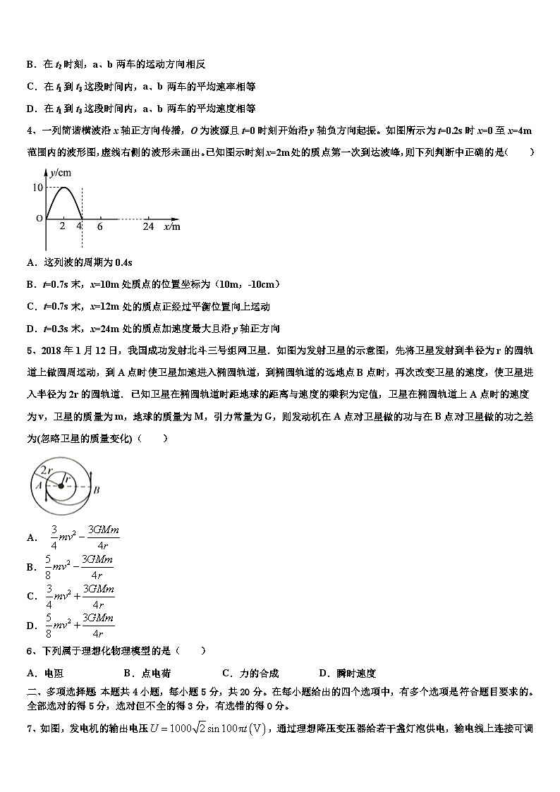 安徽省淮北地区2026届高考压轴卷物理试卷含解析第2页