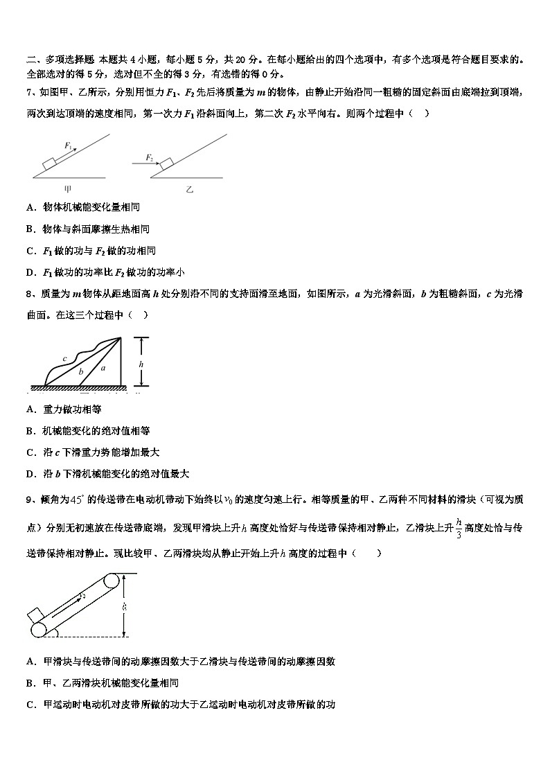 安徽省淮北师大学附属实验中学2026届高考临考冲刺物理试卷含解析第3页