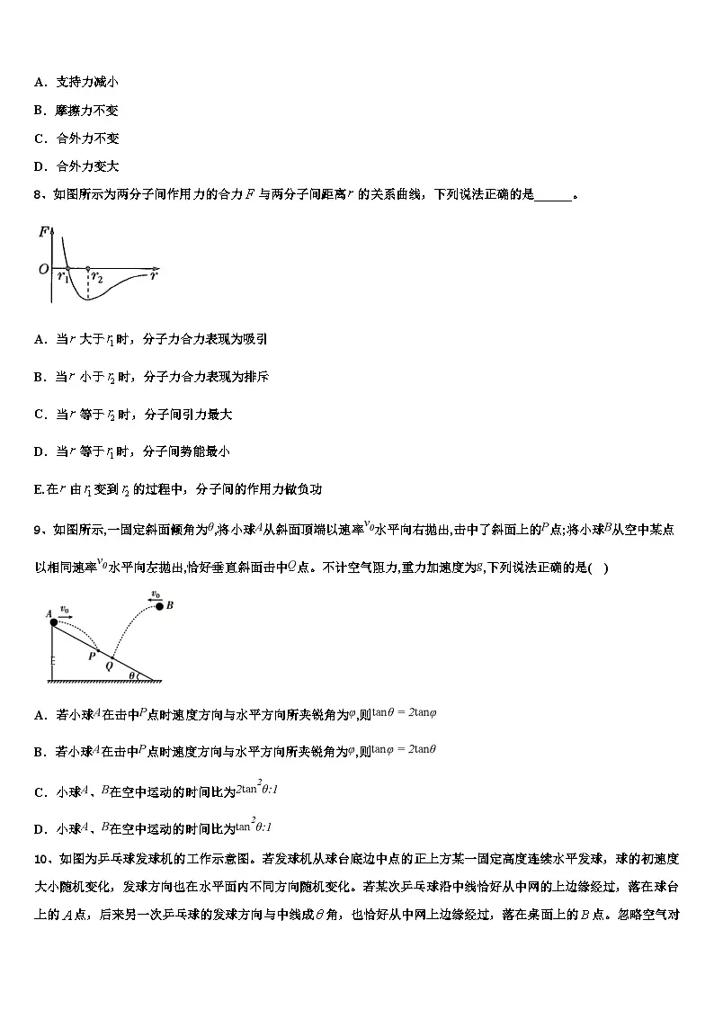安徽省淮北地区2026届高考仿真卷物理试题含解析第3页
