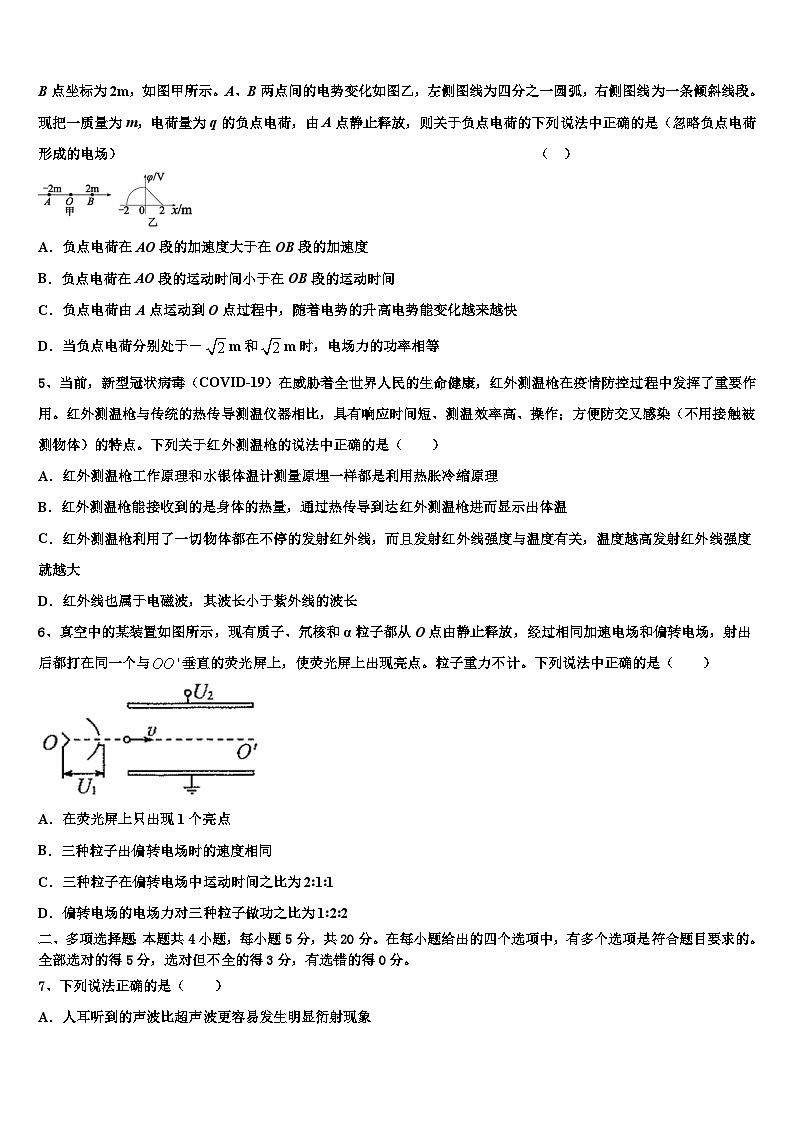 安徽省淮北一中、合肥六中、合肥一中、阜阳一中、滁州中学2026届高考物理必刷试卷含解析第2页