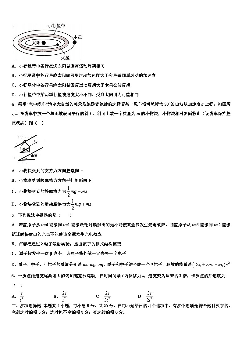 安徽省淮南第二中学2026届高考物理五模试卷含解析第2页
