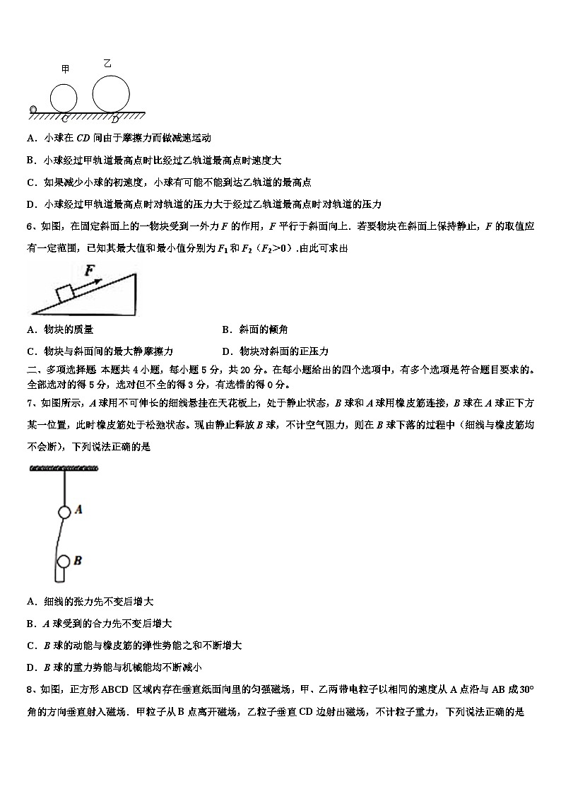 安徽省淮南市寿县中学2026届高考物理必刷试卷含解析第3页