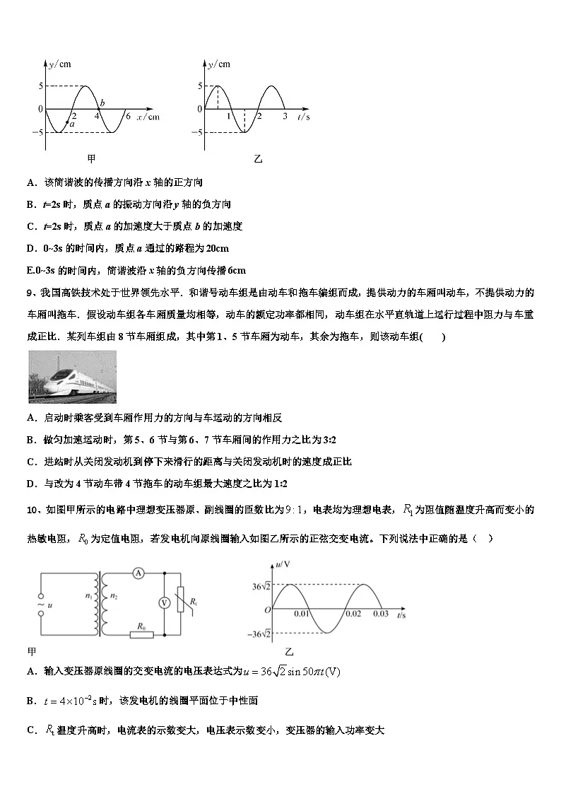 安徽省普通高中学2026届高考仿真卷物理试题含解析第3页