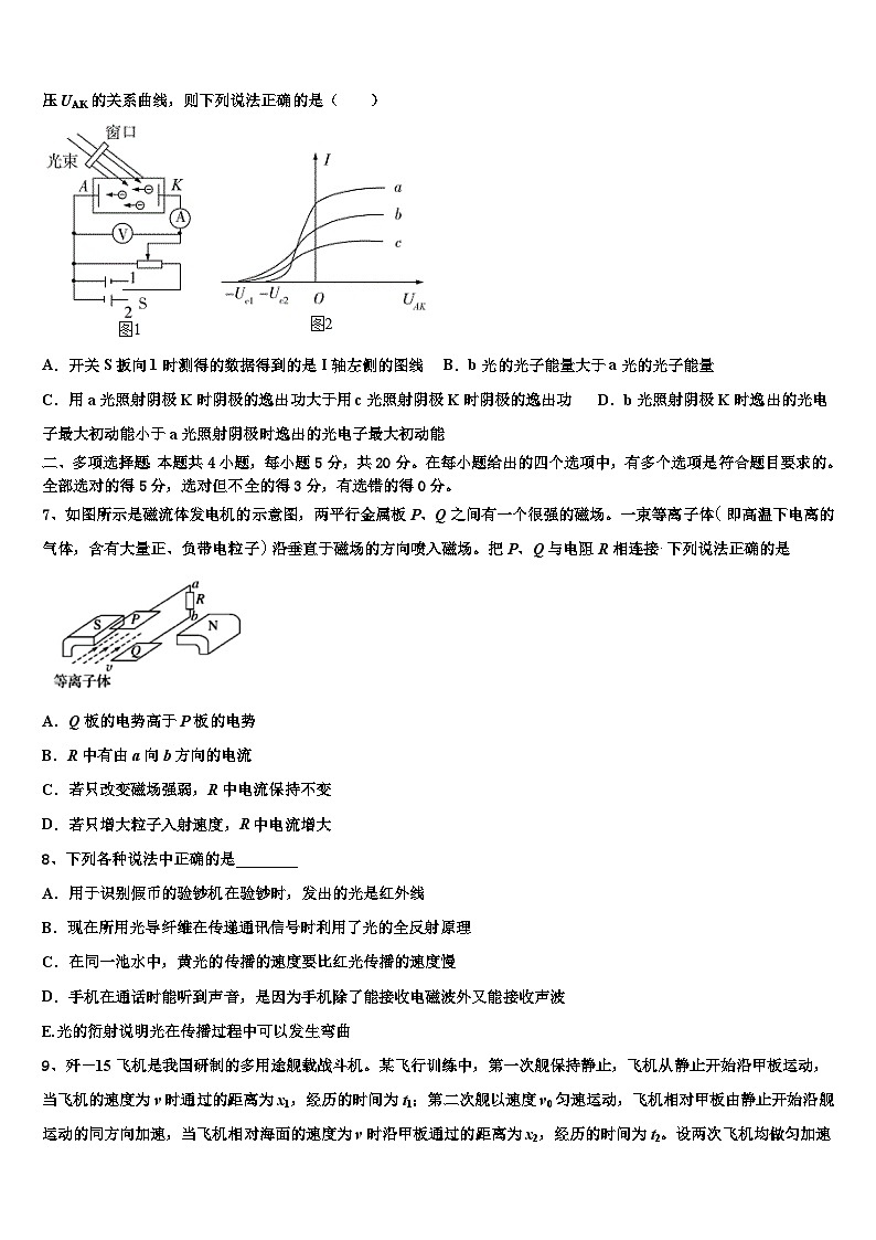 安徽省示范高中培优联盟2026届高考物理全真模拟密押卷含解析第3页