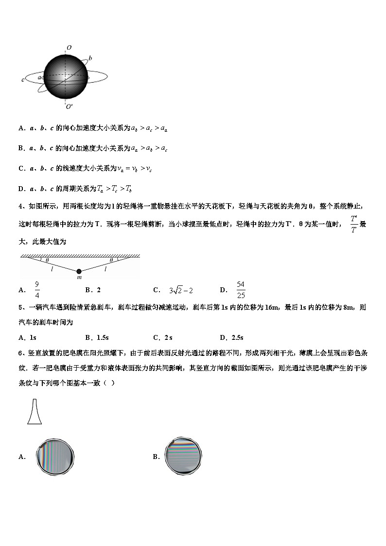 安徽省舒城桃溪中学2026届高考物理三模试卷含解析第2页