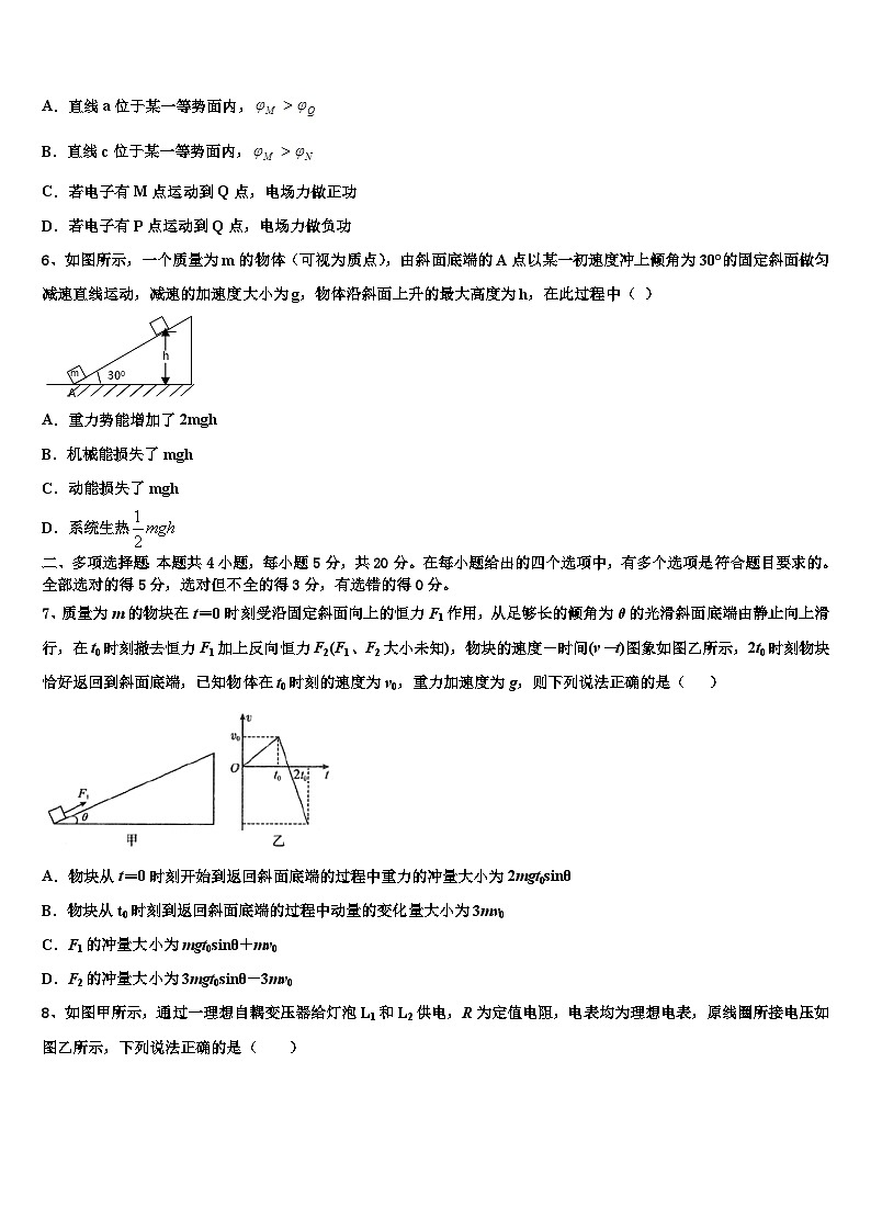 安徽省马鞍山市和县一中2026届高考仿真卷物理试卷含解析第3页
