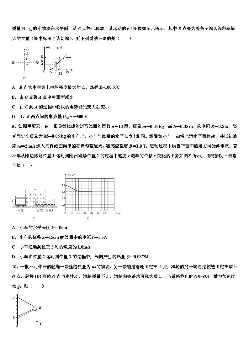 安徽省庐江盛桥中学2026届高考仿真模拟物理试卷含解析第3页
