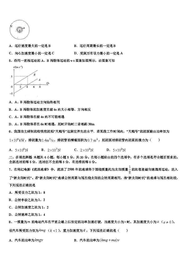 安徽省郎溪中学2026届高三第五次模拟考试物理试卷含解析第2页