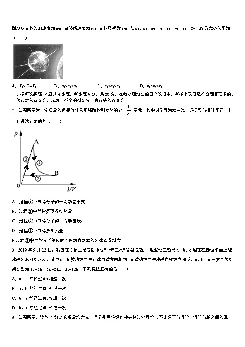 安徽省六安一中、舒城中学2026届高三下第一次测试物理试题含解析第3页