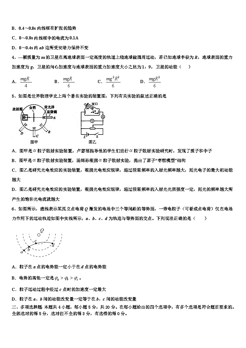 安徽省六安一中2026届高三下学期联合考试物理试题含解析第2页