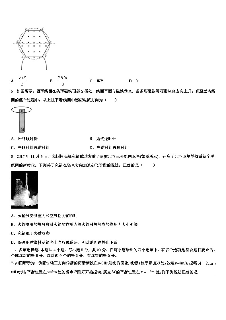 安徽省庐巢六校联盟2026届高三第六次模拟考试物理试卷含解析第2页