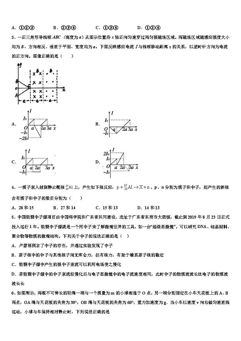 安徽省临泉二中2026届高三考前热身物理试卷含解析第2页