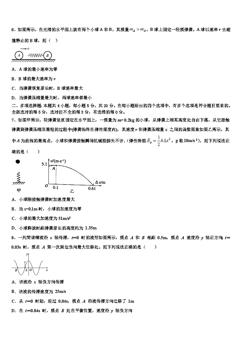 安徽省庐巢七校2026届高三下学期联考物理试题含解析第3页