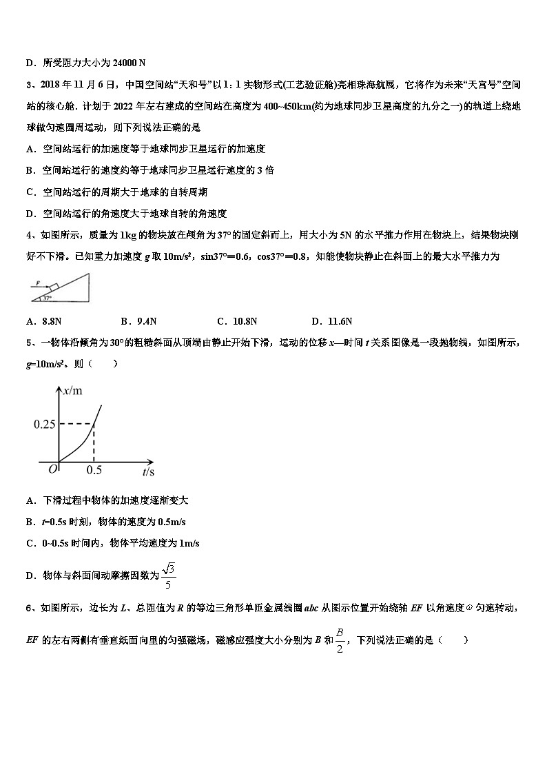 安徽省考试研究中心2026届高三考前热身物理试卷含解析第2页