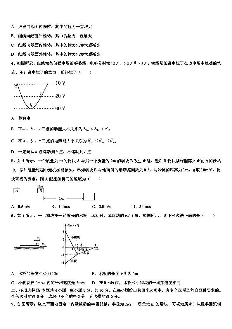 安徽省舒城干汊河中学2026届高三最后一模物理试题含解析第2页
