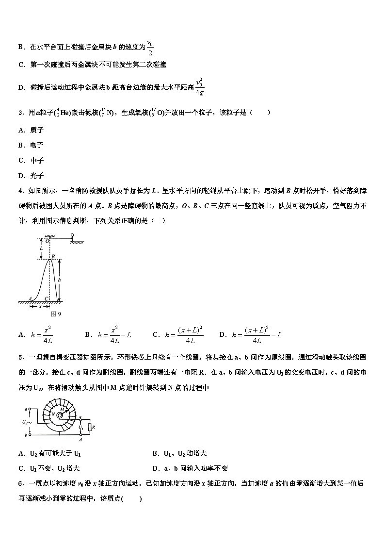 安徽省省级示范高中2026届高三下学期第五次调研考试物理试题含解析第2页