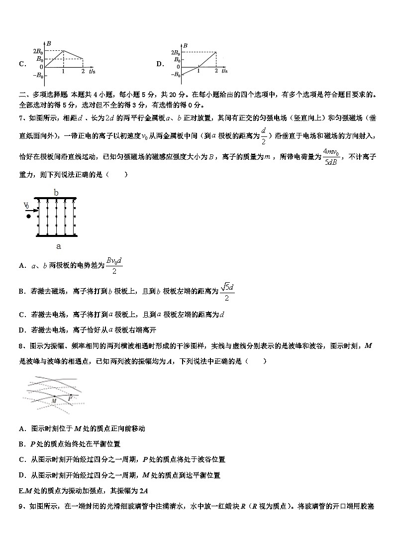 安徽省普通高中学2026届高三下学期第六次检测物理试卷含解析第3页