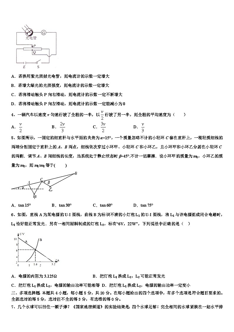 安徽省普通高中学2026届高三下学期联合考试物理试题含解析第2页