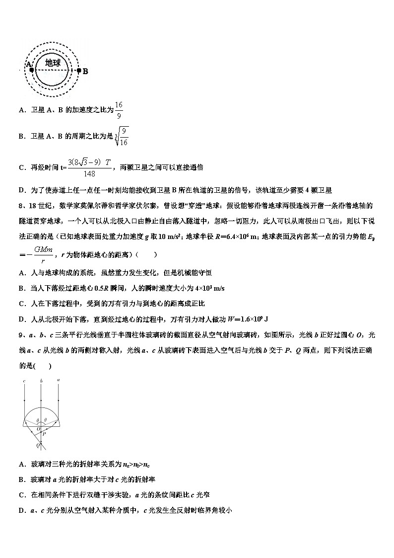 安徽省舒城中学2026届高三适应性调研考试物理试题含解析第3页