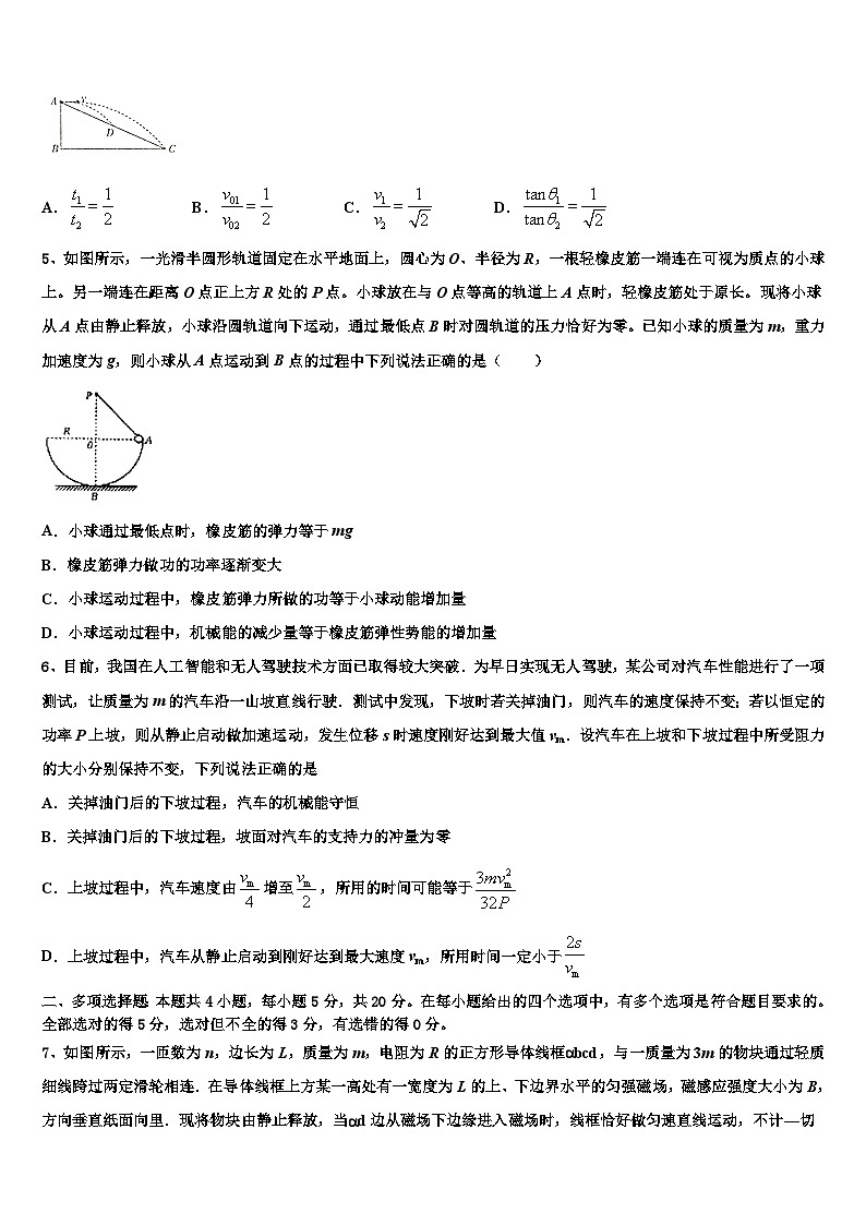安徽省舒城县桃溪中学2026届高三下学期联合考试物理试题含解析第2页