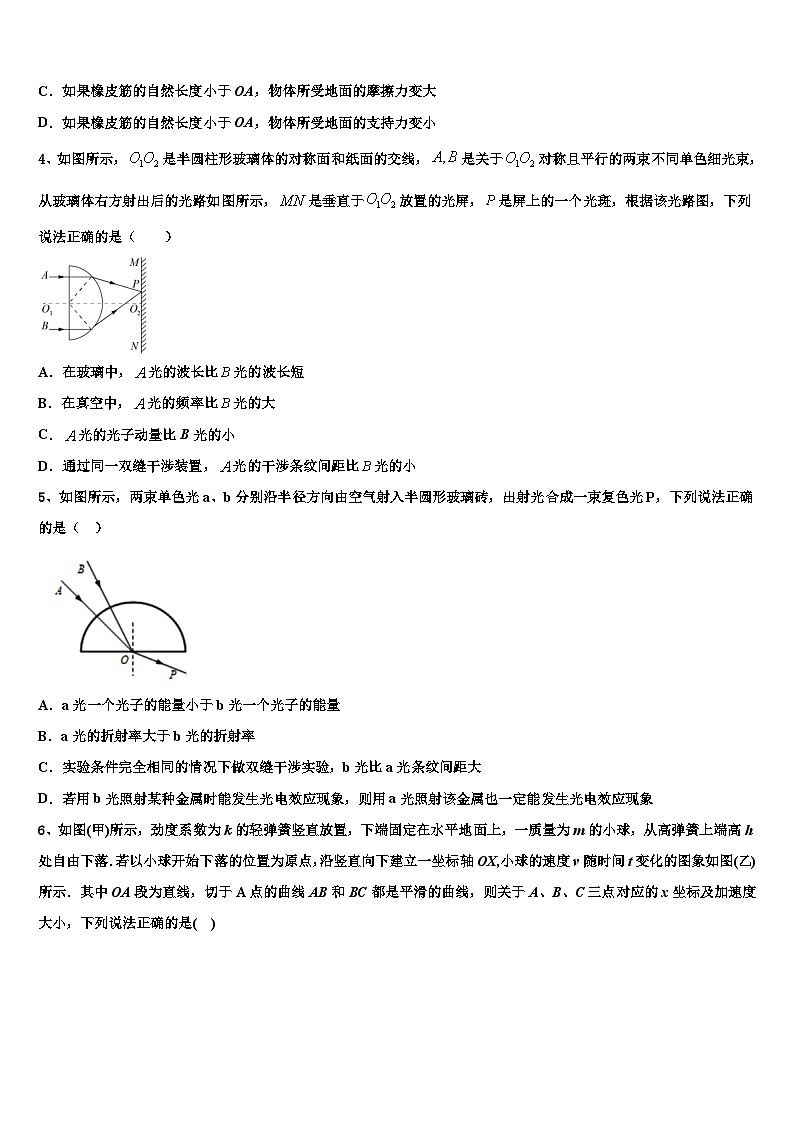 安徽省黄山市“八校联盟”2026届高三六校第一次联考物理试卷含解析第2页