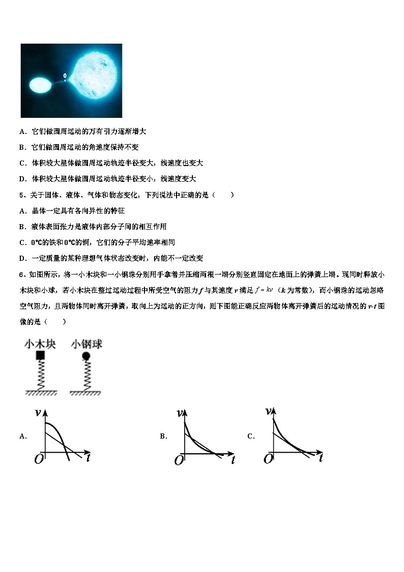 安徽省黄山市屯溪区第二中学2026届高三下学期一模考试物理试题含解析第2页