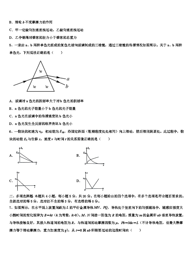 安徽省淮南市第二中学2026届高三下学期联考物理试题含解析第2页