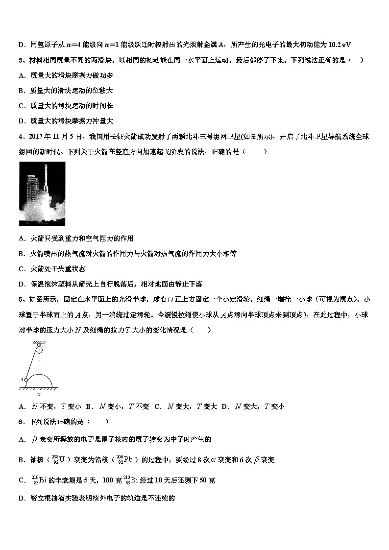 安徽省淮北一中2026届高三3月份模拟考试物理试题含解析第2页