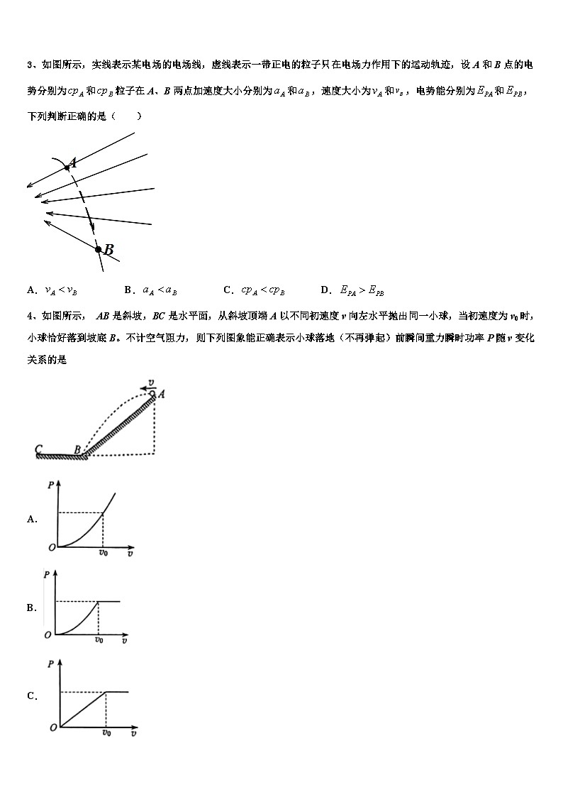 安徽省淮北市一中2026届高三（最后冲刺）物理试卷含解析第2页