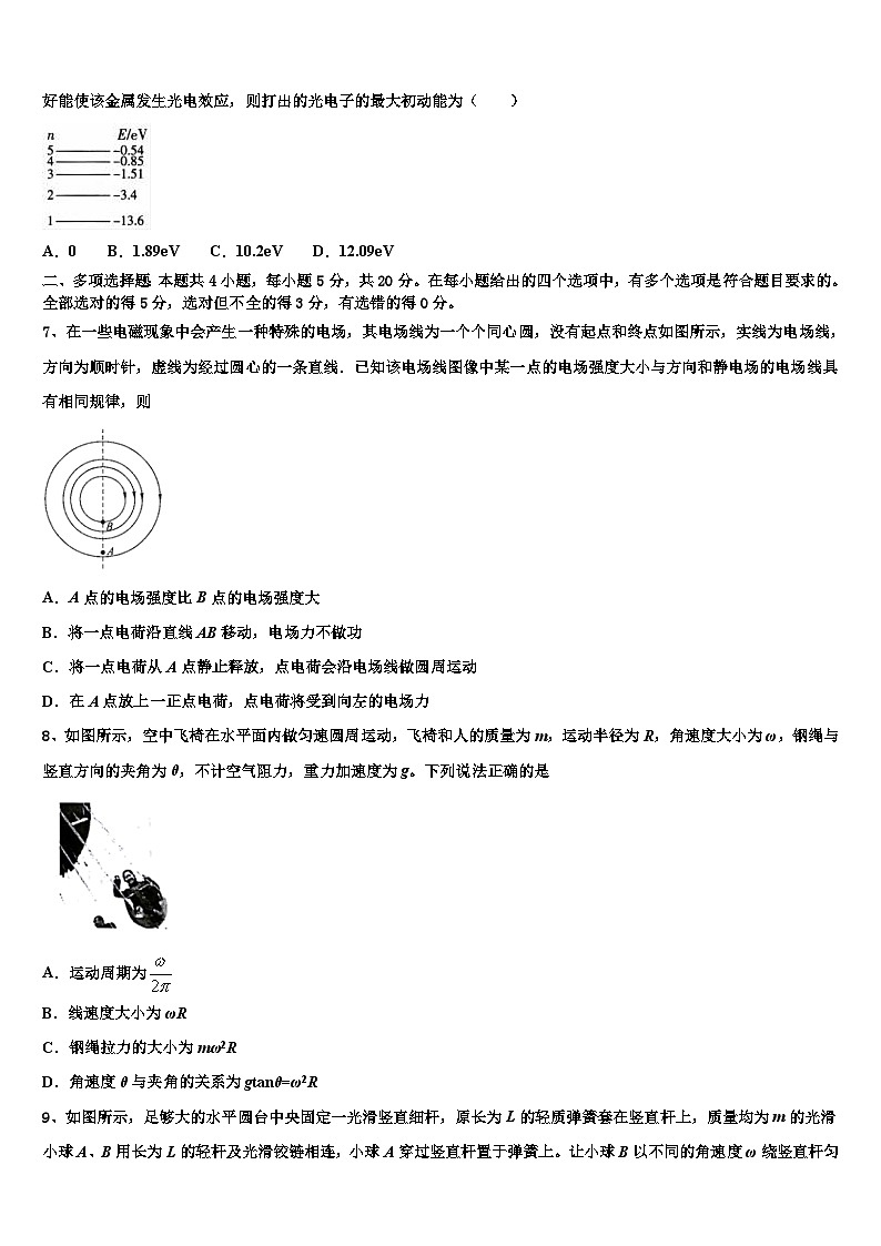 安徽省淮北师大附属实验中学2026届高三下学期联合考试物理试题含解析第3页