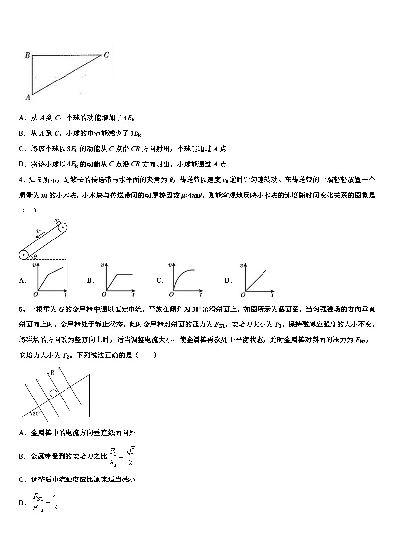 安徽省淮北师大附中2026届高三第六次模拟考试物理试卷含解析第2页