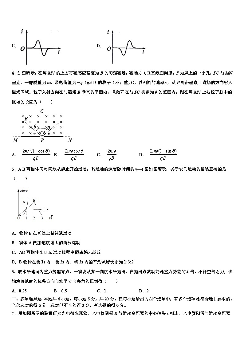 安徽省合肥市庐阳区第六中学2026届高三（最后冲刺）物理试卷含解析第2页