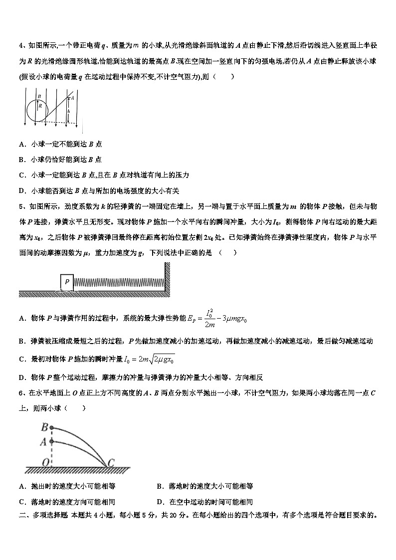 安徽省淮北市相山区淮北市第一中学2026届高三（最后冲刺）物理试卷含解析第2页