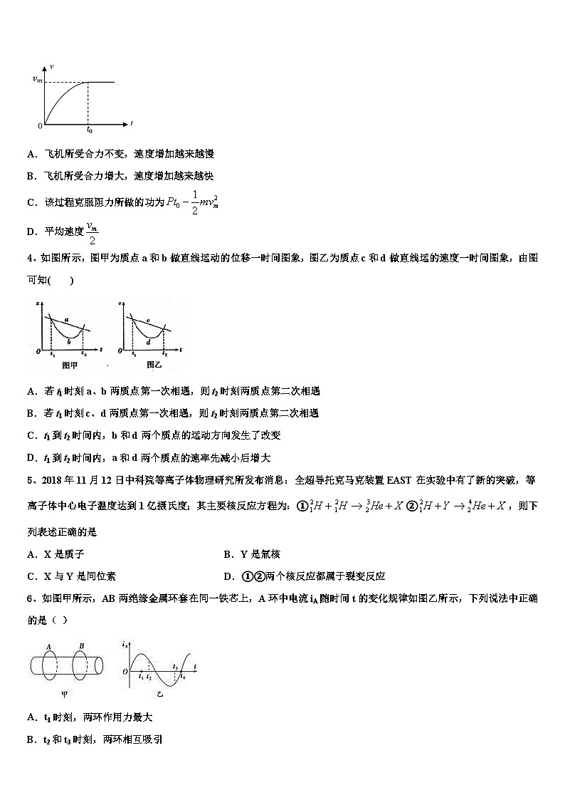 安徽省淮北市同仁中学2026届高三适应性调研考试物理试题含解析第2页