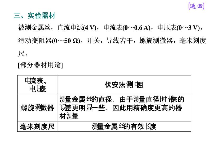 2020新课标版物理高考一轮复习课件 第八章 实验八 测定金属的电阻率(同时练习使用螺旋测微器)第5页