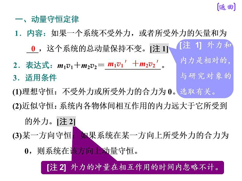 2020新课标版物理高考一轮复习课件 第六章 第2节　动量守恒定律第4页