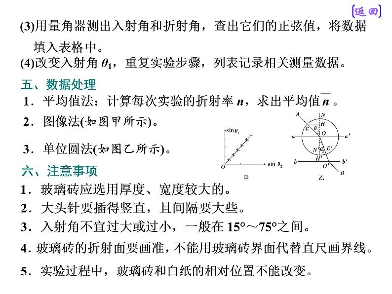 2021新课标版物理高考一轮复习课件 第十四章 实验十五　测定玻璃的折射率04