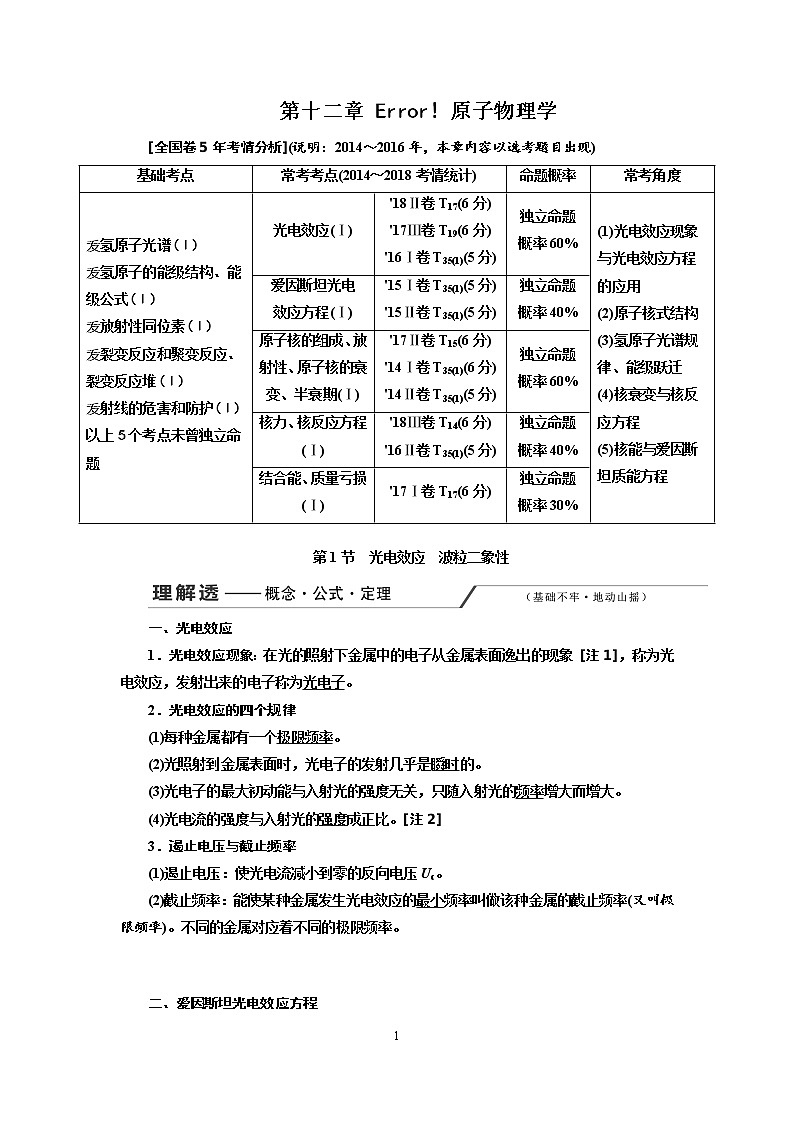 第十二章《原子物理学》教案01