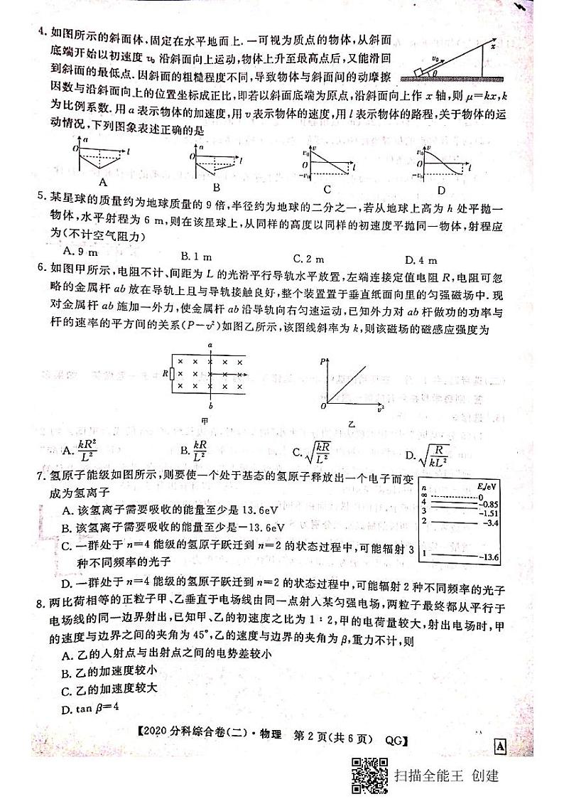 高三物理综合测试复习02