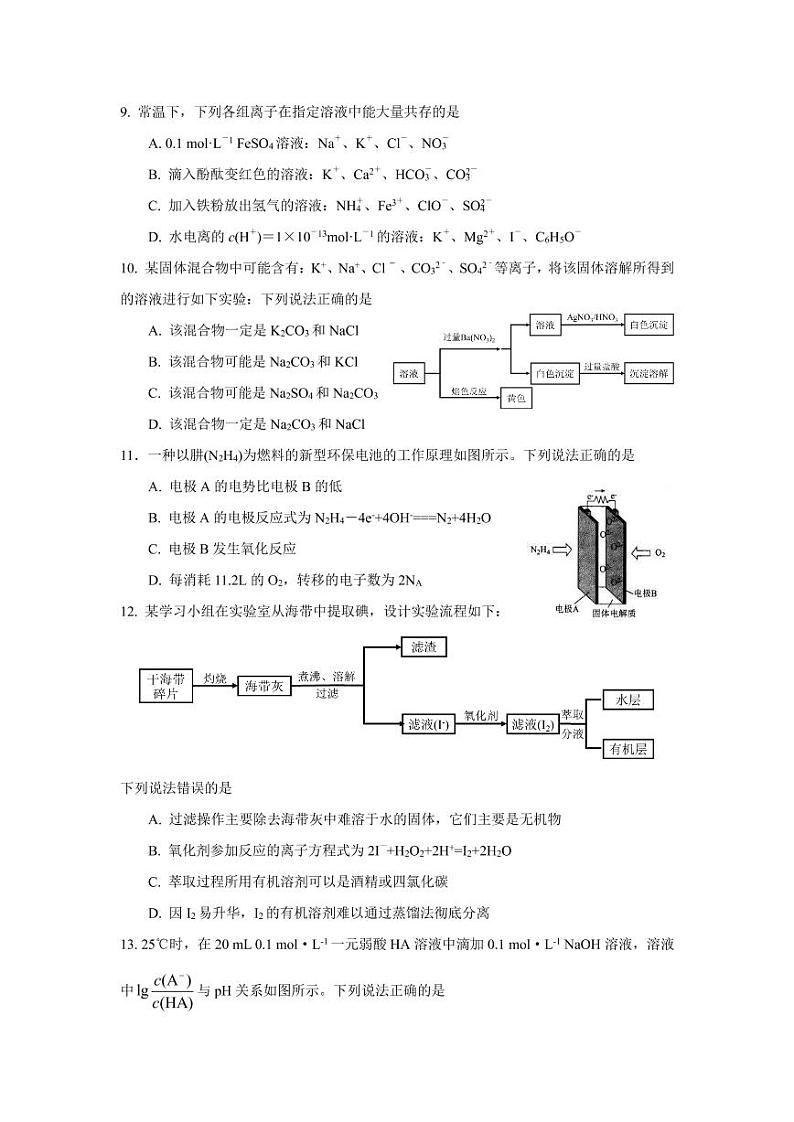 【理综】2020全国大联考4月联考（A4） 试卷03