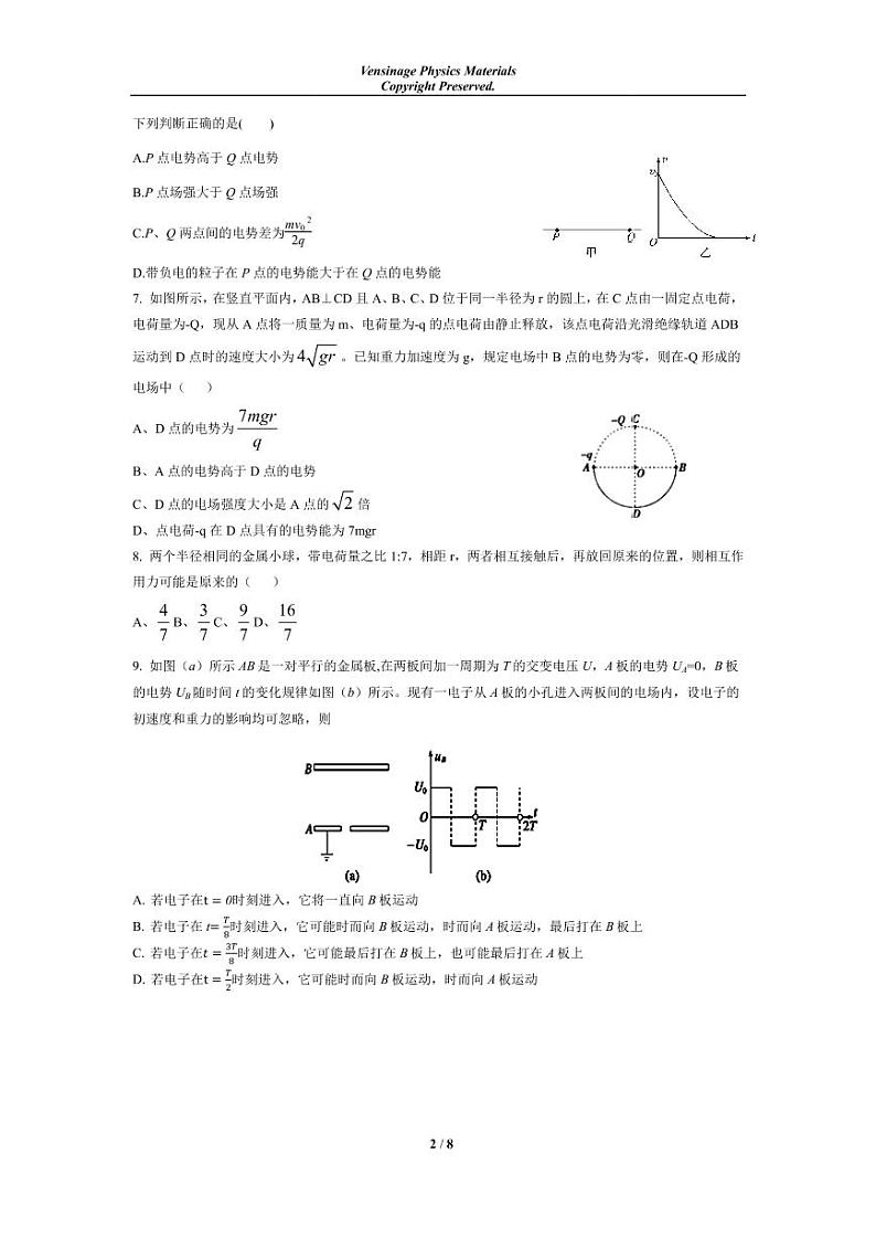 第一章《静电场》单元测试(PDF版）02