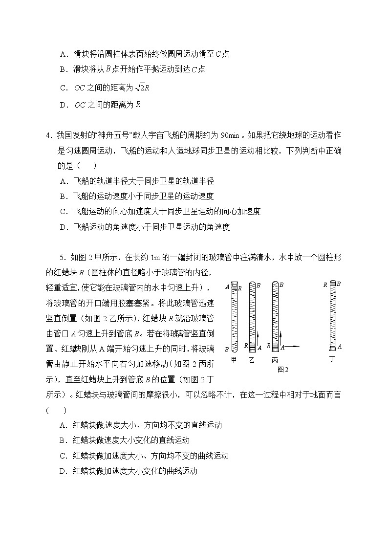 【全国百强校首发】北京市中央民族大学附属中学2019届高三10月月考物理试题（无答案）02